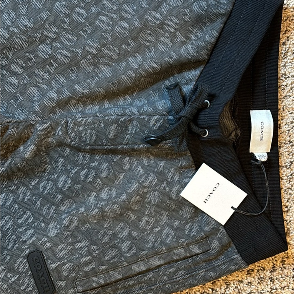 Coach Monogram Joggers - Black and Gray